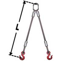 çift kollu çelik halat sapanı