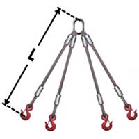 dört kollu çelik halat sapanı